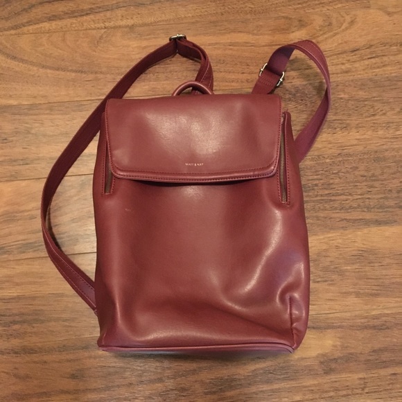 vegan leather laptop backpack